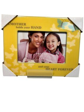 Sonoma Sentiments of Mother Yellow 4x6 Picture Frame With Butterfly Design